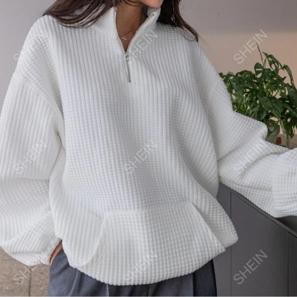 SHEIN/DAZY oversized quarter zip